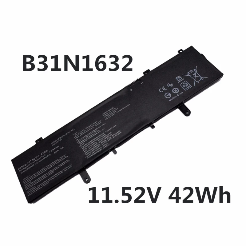 B31N1632 11.52V 42Wh Laptop Battery for ASUS ZenBook 14 X405 X405U X405UA 3ICP5/57/81 0B200-02540000 S4100U S4100UQ S4200UQ
B31N1632 11.52V 42Wh Laptop Battery for ASUS ZenBook 14 X405 X405U X405UA 3ICP5/57/81 0B200-02540000 S4100U S4100UQ S4200UQ