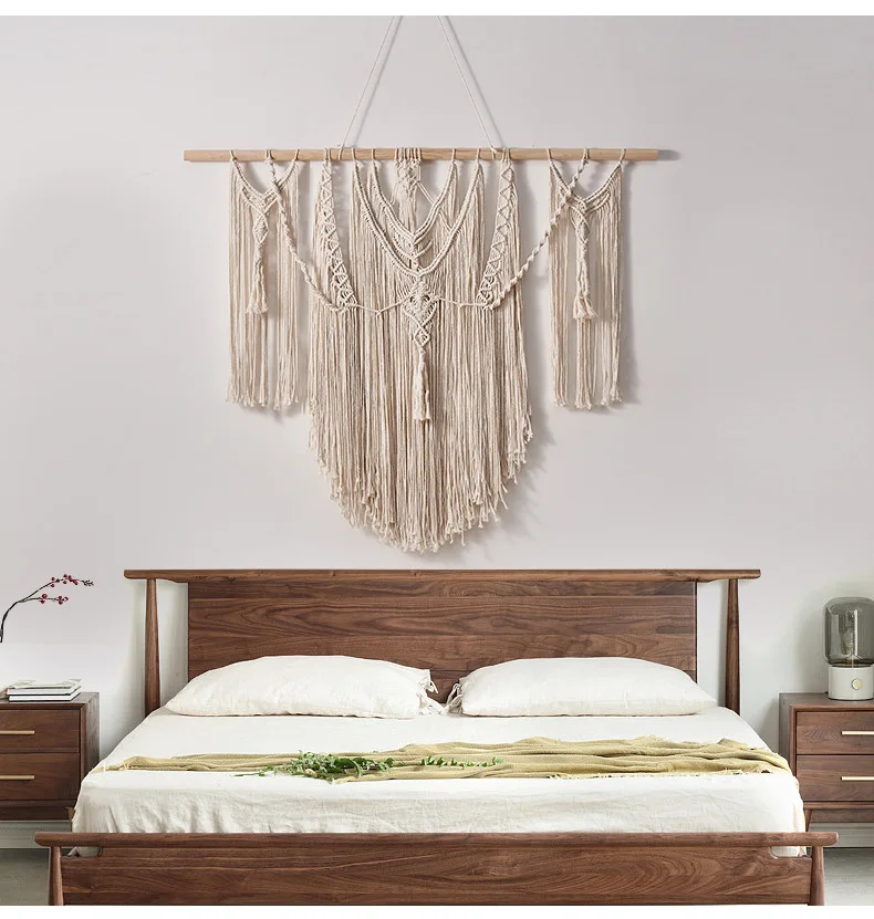 Handwoven Cotton Tassel Tapestry - Nordic Boho Wall Hanging 5 S56ffa2560d6542cba96e815c857c336aW