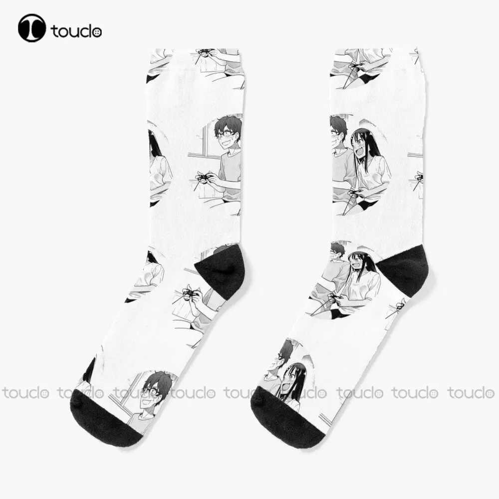 

Gaming With Nagatoro Socks Women Crew Socks 360° Digital Print Personalized Custom Unisex Adult Teen Youth Socks Custom Gift Art