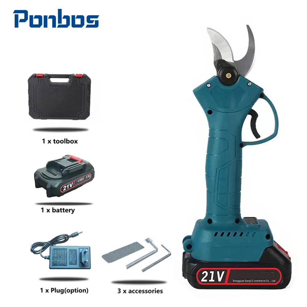 Ponbos Brushless Electric Pruning Shears Fruit Tree Bonsai Gardening Cordless Garden Scissors For Makita 18V Battery
Ponbos Brushless Electric Pruning Shears Fruit Tree Bonsai Gardening Cordless Garden Scissors For Makita 18V Battery