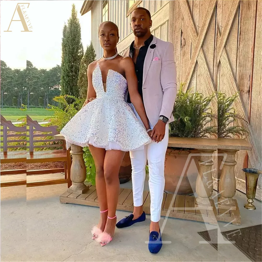 White Sequin Formal Dresses for Prom Strapless New in Dresses for Women Party Wedding Evening Short Elegant Gowns Women's Dress
White Sequin Formal Dresses for Prom Strapless New in Dresses for Women Party Wedding Evening Short Elegant Gowns Women's Dress