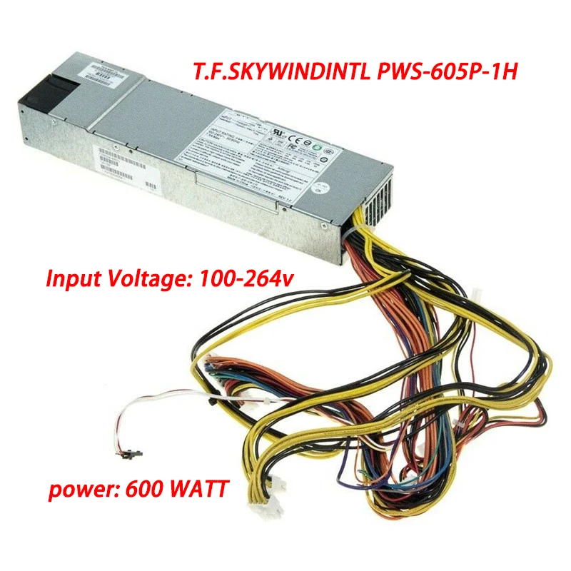 600W 1U Server PSU PWS-605P-1H 600W POWER SUPPLY ATX 24-PIN 80 PLUS PLATINUM
600W 1U Server PSU PWS-605P-1H 600W POWER SUPPLY ATX 24-PIN 80 PLUS PLATINUM