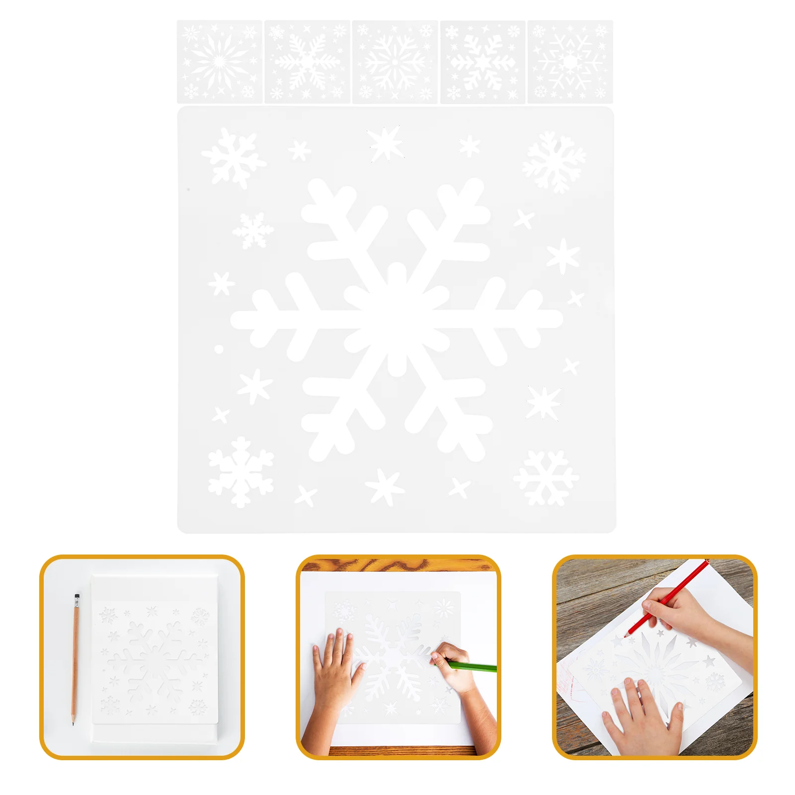 

Рождественские снежинки Изящные фотообои многоразовые шаблоны для рисования