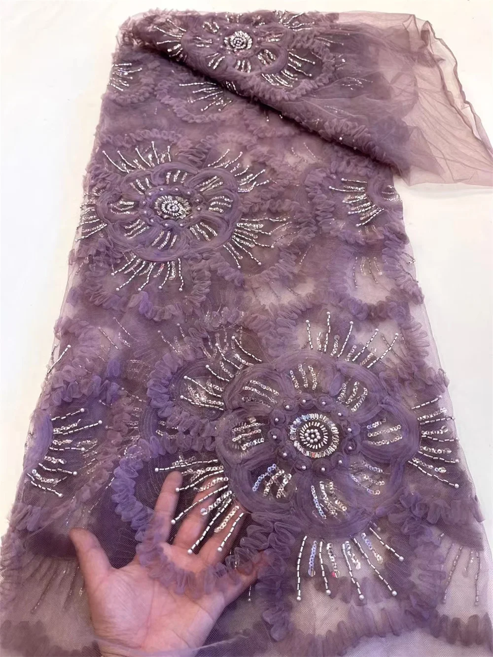 Fashion Net Mesh African Bead Handcut Lace Fabric 5 Yards High Quality Sequin Nigerian Women Wedding Material French Lace Wp04-3
Fashion Net Mesh African Bead Handcut Lace Fabric 5 Yards High Quality Sequin Nigerian Women Wedding Material French Lace Wp04-3