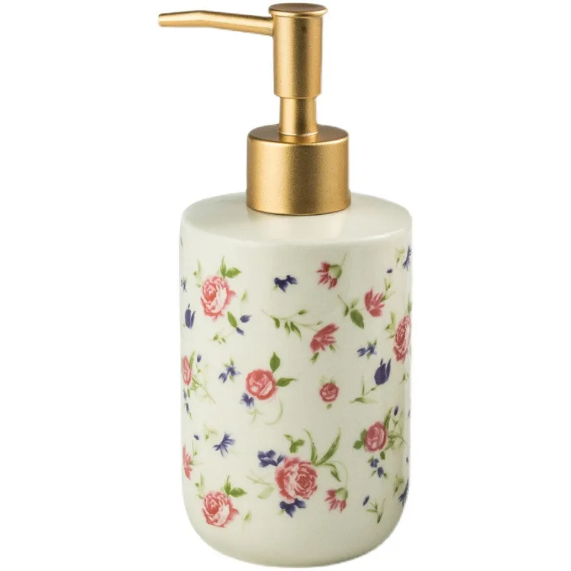 Ceramic Liquid Soap Dispenser American Retro Bathroom Hand Sanitizer Bottle Hotel Shampoo Shower Gel Disinfectant Press Type 
Ceramic Liquid Soap Dispenser American Retro Bathroom Hand Sanitizer Bottle Hotel Shampoo Shower Gel Disinfectant Press Type