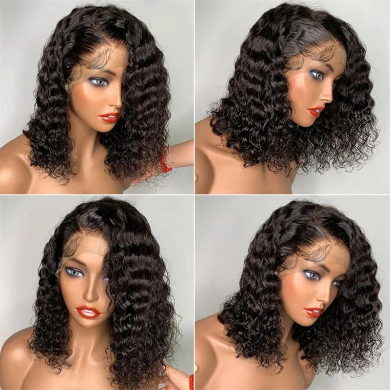 

Natural Black Long Soft Glueless 22Inch Kinky Curly Lace Front Wig For Women With Baby Hair Synthetic Preplucked Heat Resistant