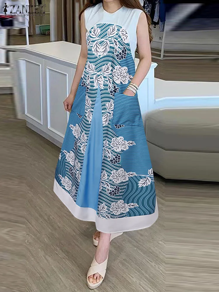 Casual Leaves Print Maxi Dress ZANZEA Women Patchwork 2023 Summer Shirring Tank Robe Sleeveless Sundress Holiday Beach Vestidos
Casual Leaves Print Maxi Dress ZANZEA Women Patchwork 2023 Summer Shirring Tank Robe Sleeveless Sundress Holiday Beach Vestidos