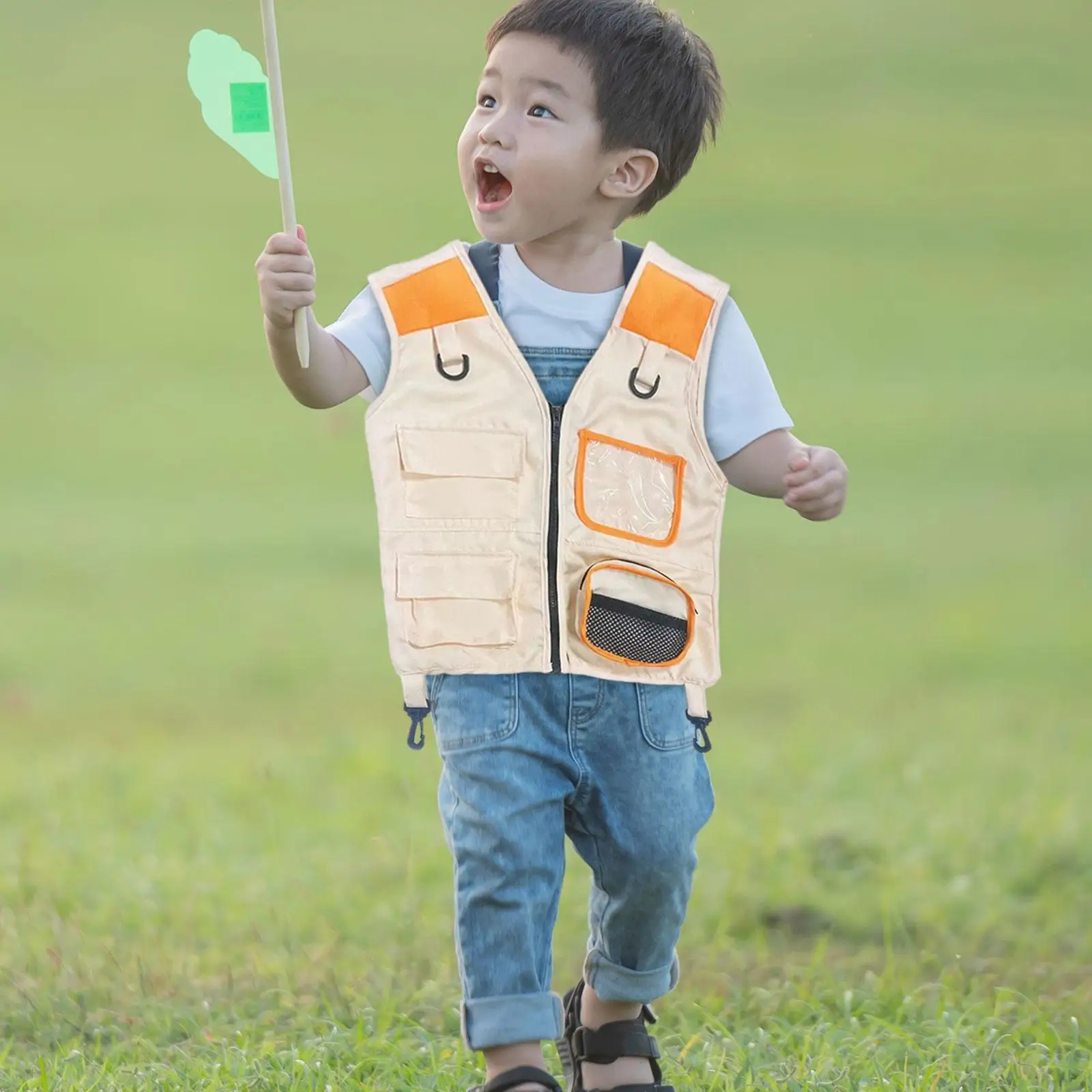 

Kids Explorer Vest Comfortable Outfit Outfit Role Play Cargo Vest Party Costume Vest for Outdoor Hiking Camping Boys Girls Kids