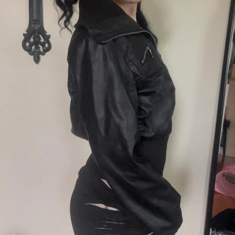 AltGoth Amercian Vintage Pu Leather Jacket Women Streetwear Harajuku Grunge Emo Alternative Grunge Zipper Casual Coats Female 41 S570dc3c52f114fdf8eb4a9ea277afb54C