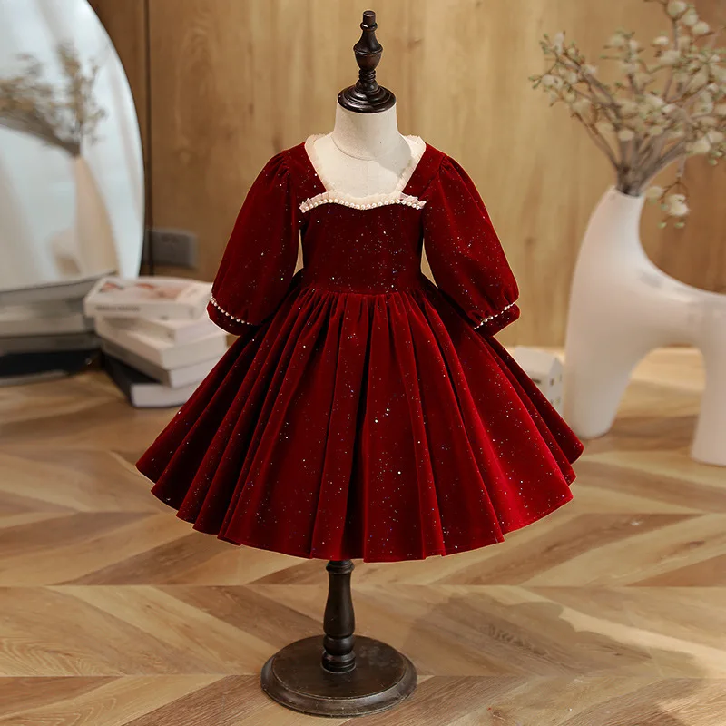 Long Sleeve Baptism girl dress 2023 Velvet Children's birthday Prom ceremony Wedding dress Baby toddler Party Evening Ball gown
Long Sleeve Baptism girl dress 2023 Velvet Children's birthday Prom ceremony Wedding dress Baby toddler Party Evening Ball gown