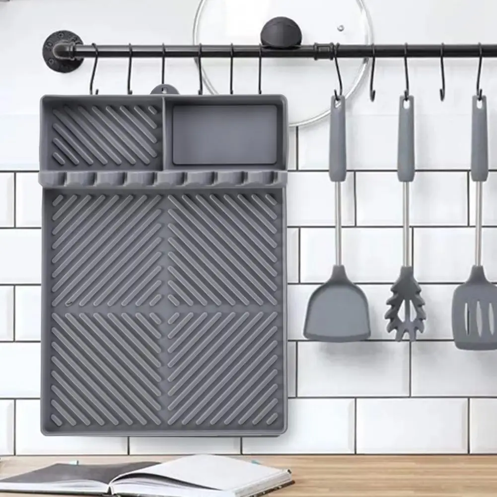 Grill Accessory Mat Non-slip Heat-resistant Silicone Griddle Tools Mat for Bbq Grill Spatula Mat with Hanging Hole Countertop
Grill Accessory Mat Non-slip Heat-resistant Silicone Griddle Tools Mat for Bbq Grill Spatula Mat with Hanging Hole Countertop