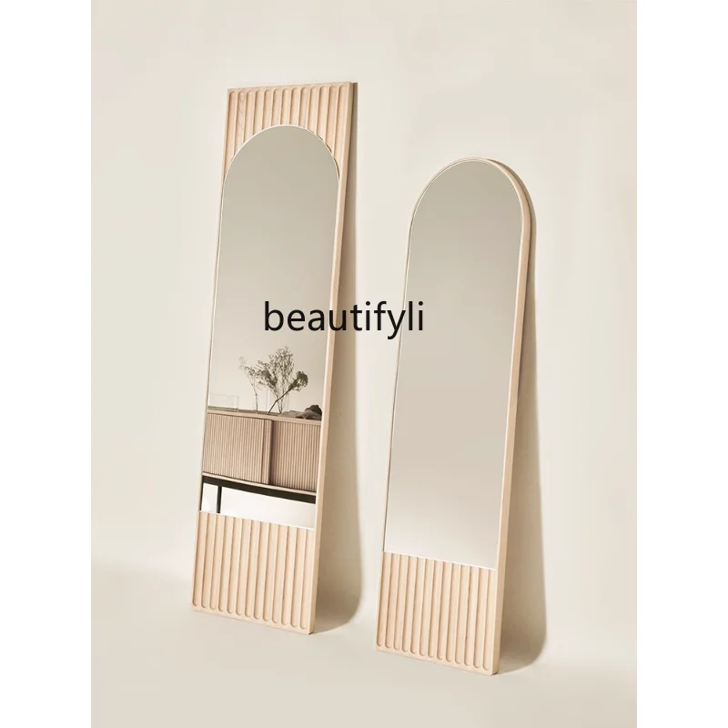 French Solid Wood Full-Body Retro Irregular Floor Mirror Household Minimalist Bedroom Arch Dressing Mirror home accessories
French Solid Wood Full-Body Retro Irregular Floor Mirror Household Minimalist Bedroom Arch Dressing Mirror home accessories
