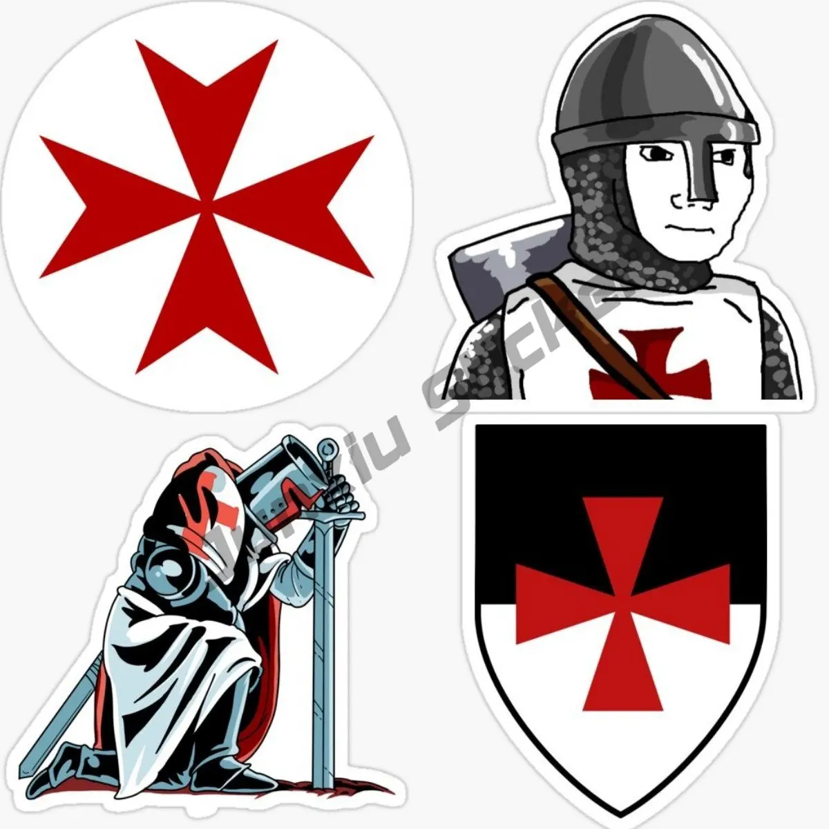 

Personality Crusades Knights Templar Car Sticker Vinyl Scratch-proof Window Trunk Race Car Personality JDM Decal