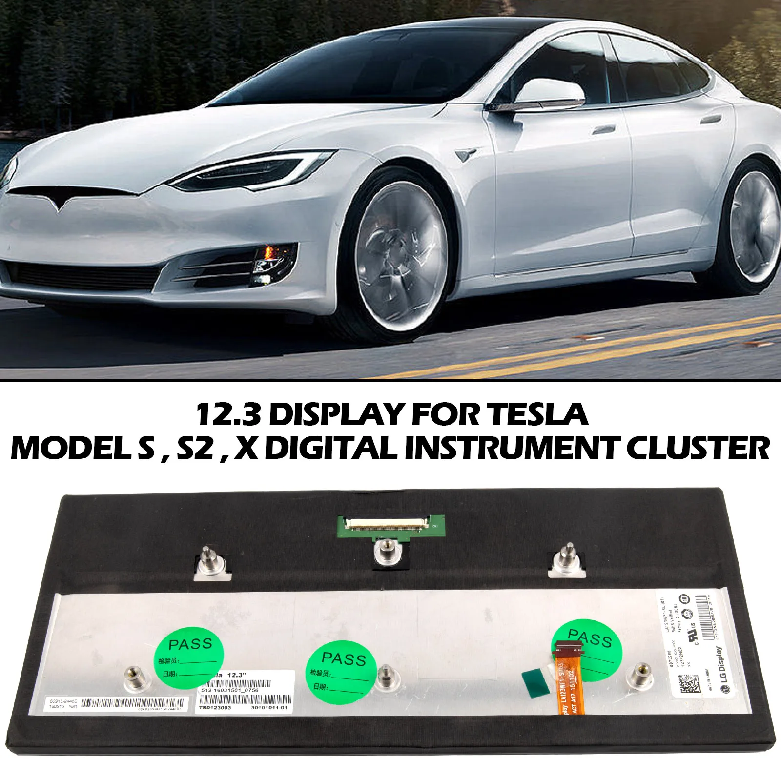 1×12.3\"Digital Instrument LCD Display For Tesla Model S 2 X LA123WF1(SL)(01)- Instrument Cluster Screen Assembly Plug And Play
1×12.3\"Digital Instrument LCD Display For Tesla Model S 2 X LA123WF1(SL)(01)- Instrument Cluster Screen Assembly Plug And Play