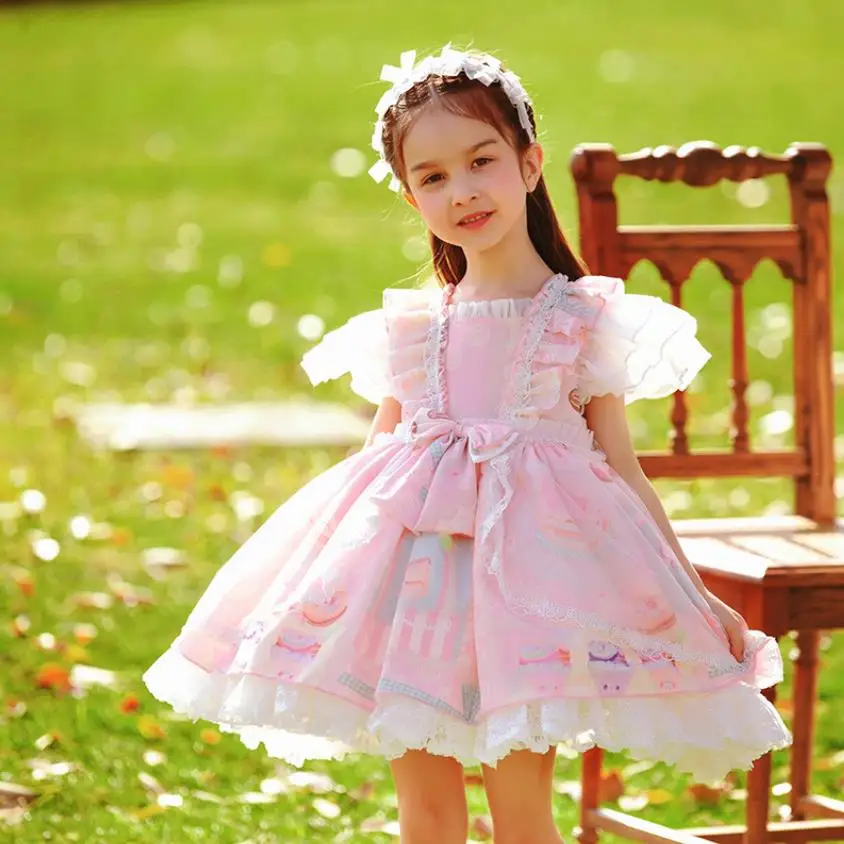 Baby Clothes Spain Retro Princess Ball Gown Bow Print Lace Design Birthday Party Easter Eid Lolita Dresses For Girls A1337
Baby Clothes Spain Retro Princess Ball Gown Bow Print Lace Design Birthday Party Easter Eid Lolita Dresses For Girls A1337