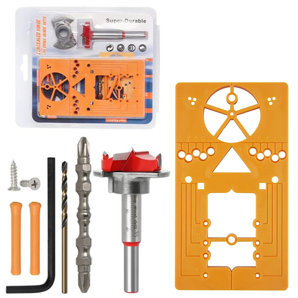 95-105° Ajustable Hinge Hole Drilling Guide Locator Kit Hinge Drilling Jig Drill Bits Woodworking Door Hole Oper Cabinet Tools
95-105° Ajustable Hinge Hole Drilling Guide Locator Kit Hinge Drilling Jig Drill Bits Woodworking Door Hole Oper Cabinet Tools
