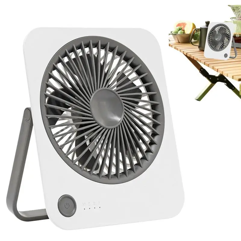 

USB Small Desk Fan 4 Speeds Portable Rechargeable Fan Small But Powerful Desk Fan Table Cooling Gadgets Super Long Lasting