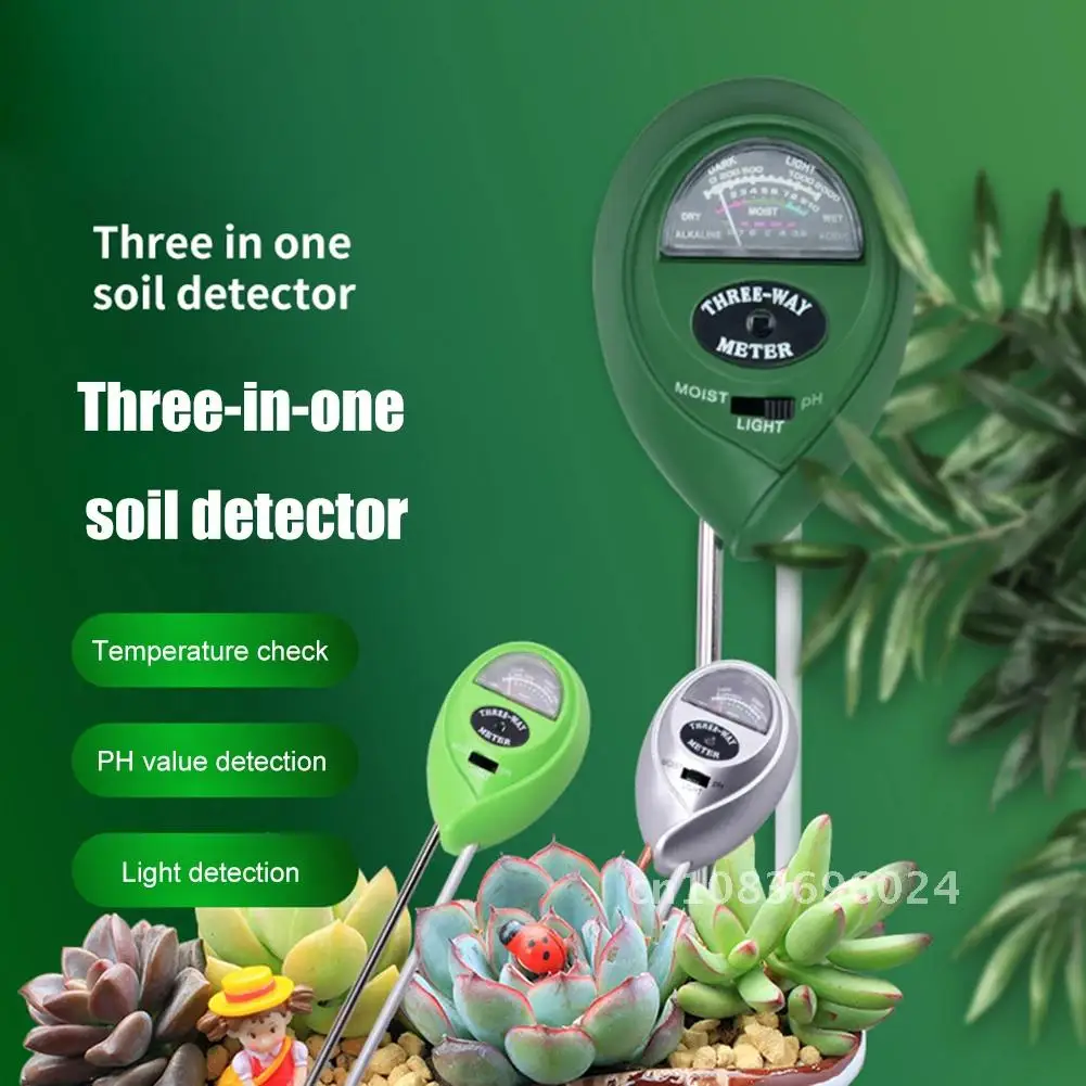 

Soil Water Moisture Light PH Meter Tester Analyzer Test Detector for Garden Plant Flower Hydroponic Garden Tool 3 in 1