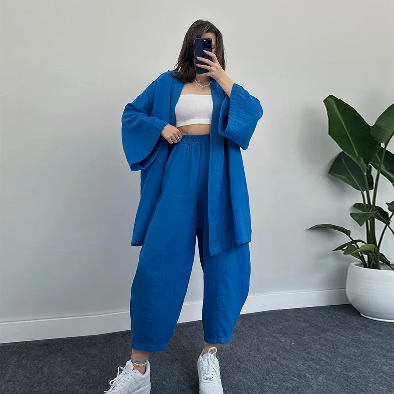 Plus-size Women's Clothing 2023 Autumn New Products Simple Casual Elastic Waist Wide-leg Harem Pants Two-piece Set
Plus-size Women's Clothing 2023 Autumn New Products Simple Casual Elastic Waist Wide-leg Harem Pants Two-piece Set