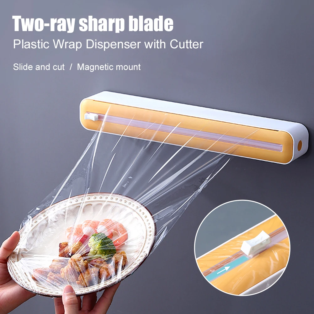 2 In 1 Food Film Dispenser Magnetic Wrap Dispenser With Cutter Storage Box Aluminum Foil Stretch Film Cutter Kitchen Accessories
2 In 1 Food Film Dispenser Magnetic Wrap Dispenser With Cutter Storage Box Aluminum Foil Stretch Film Cutter Kitchen Accessories