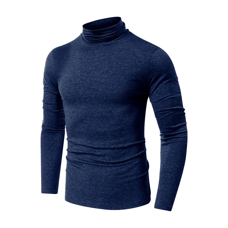 Spring/summer men's long sleeve T-shirt solid color high neck inside with leggings T-shirt
Spring/summer men's long sleeve T-shirt solid color high neck inside with leggings T-shirt