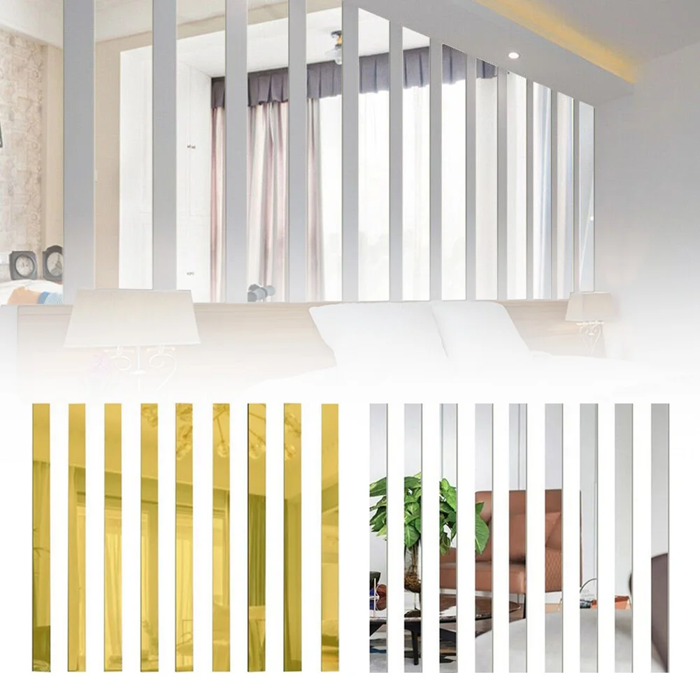 10Pcs Long Strip Acrylic Mirror Mosaic Wall Sticker Living Room Bedroom Decor DIY Art Wall Decor 3D Lines Wall Stickers
10Pcs Long Strip Acrylic Mirror Mosaic Wall Sticker Living Room Bedroom Decor DIY Art Wall Decor 3D Lines Wall Stickers