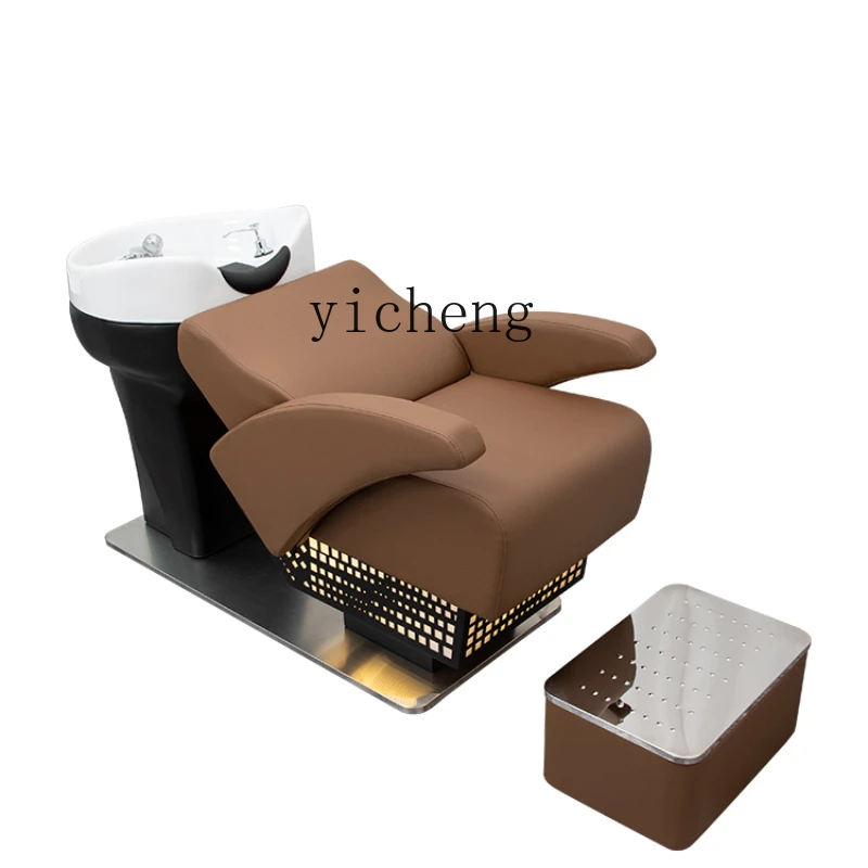 

Zk Shampoo Chair Barber Shop Half Lying Flushing Bed for Hair Salon Hairdressing Shampoo Ceramic Basin