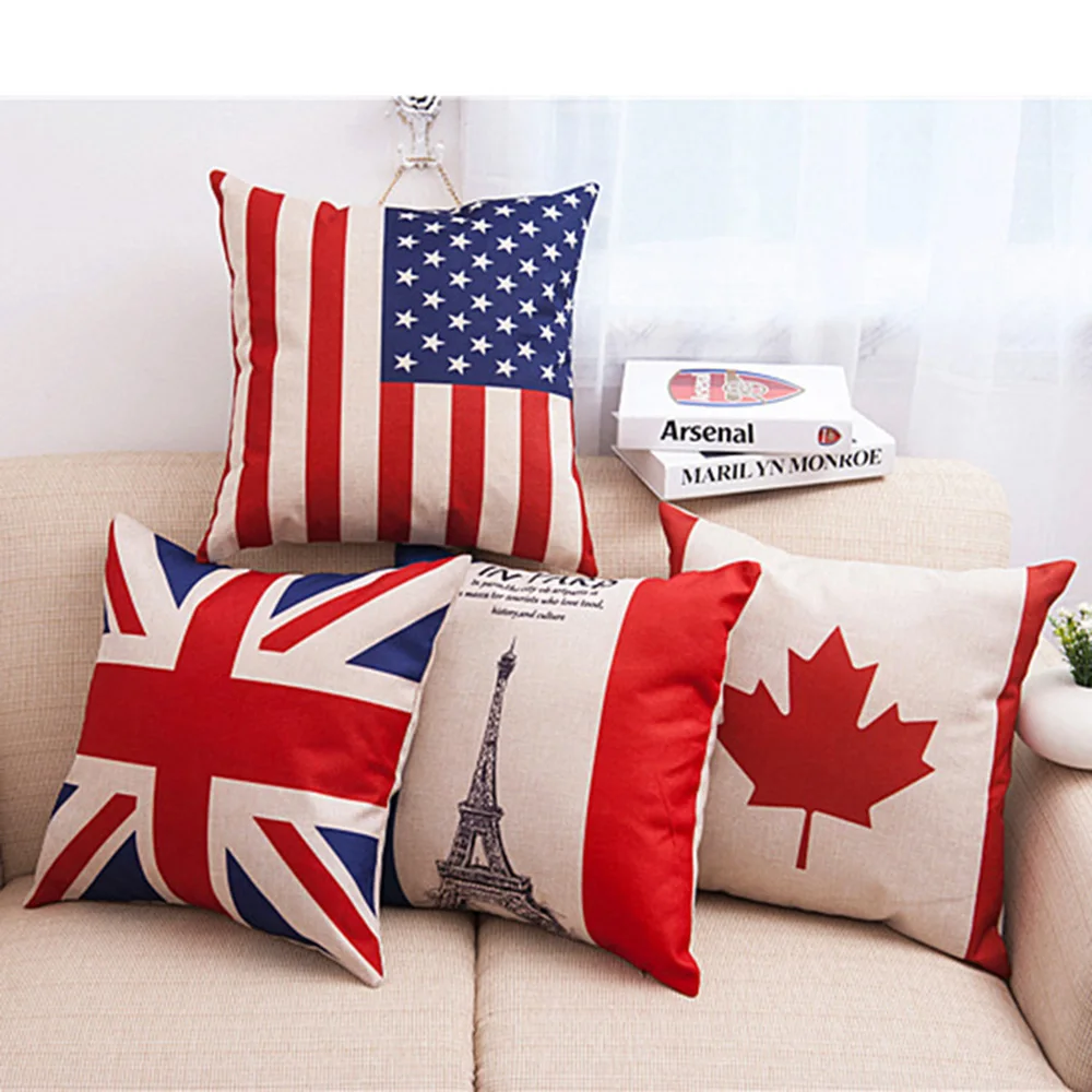 New Fashion national flag Pillow Case Cushion Linen Cotton Square pillowcase For Furniture & Home Decorative Pillow Cover
New Fashion national flag Pillow Case Cushion Linen Cotton Square pillowcase For Furniture & Home Decorative Pillow Cover
