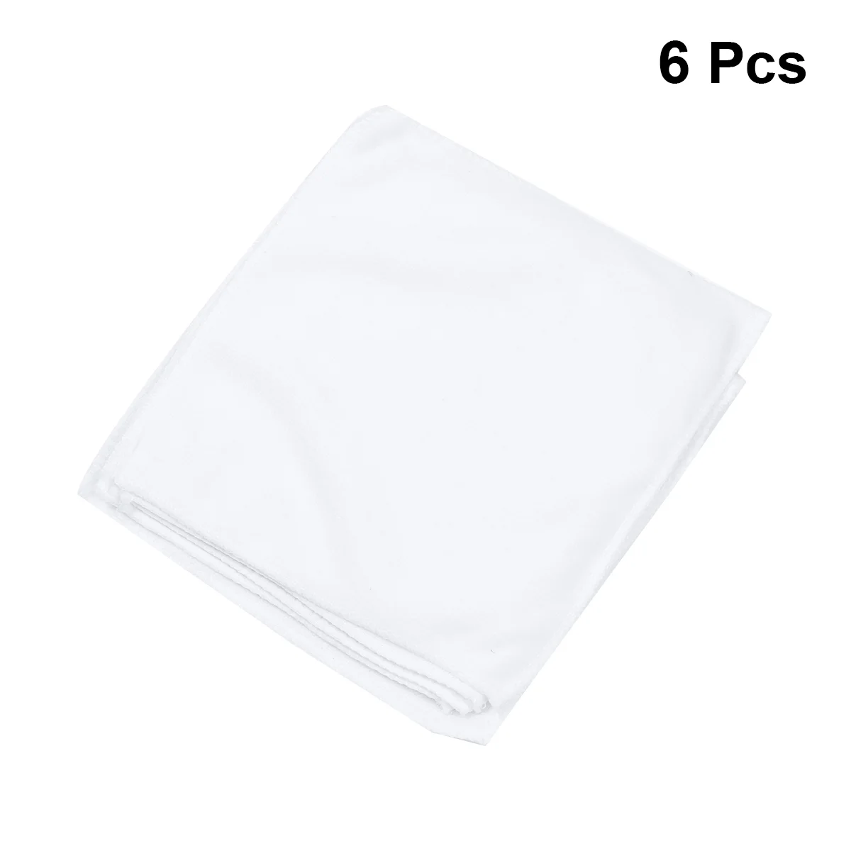 

6pcs Microfiber Towels White Bath Towels Water Absorption Beauty Towels for Home Hotels Beauty SPA