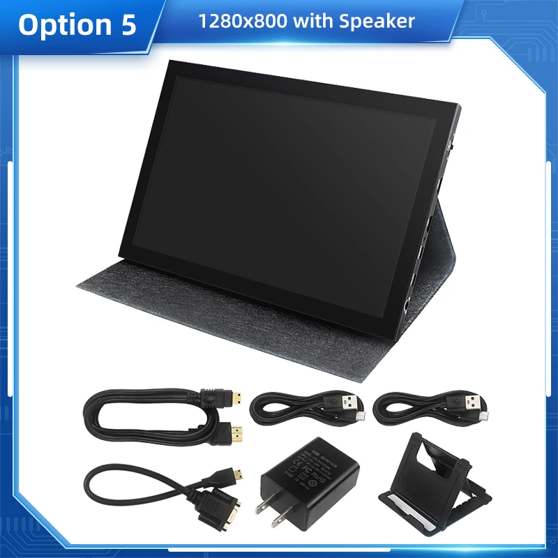 10.1 Inch IPS LCD for Raspberry Pi 5 / 4 Touch Screen 1024x600 / 1280x800 Display with Holder Monitor for Raspberry Pi 5 4B PC 10.1 Inch IPS LCD for Raspberry Pi 5 / 4 Touch Screen 1024x600 / 1280x800 Display with Holder Monitor for Raspberry Pi 5 4B PC