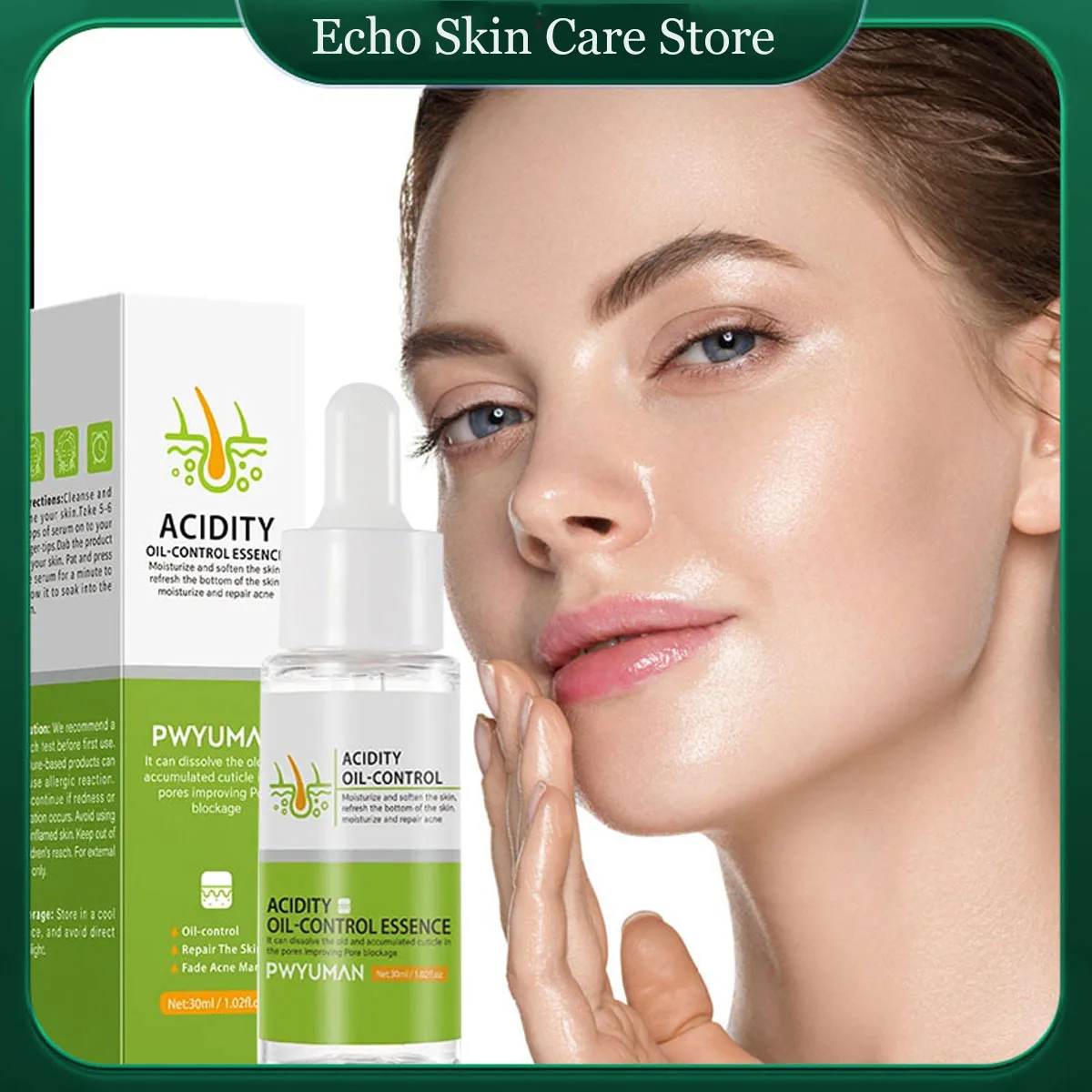 

Pore Shrinking Face Serum Remove Blackheads Acne Oil Control Repair Lotion Moisturizing Nourish Pores Firming Facial Skin Care