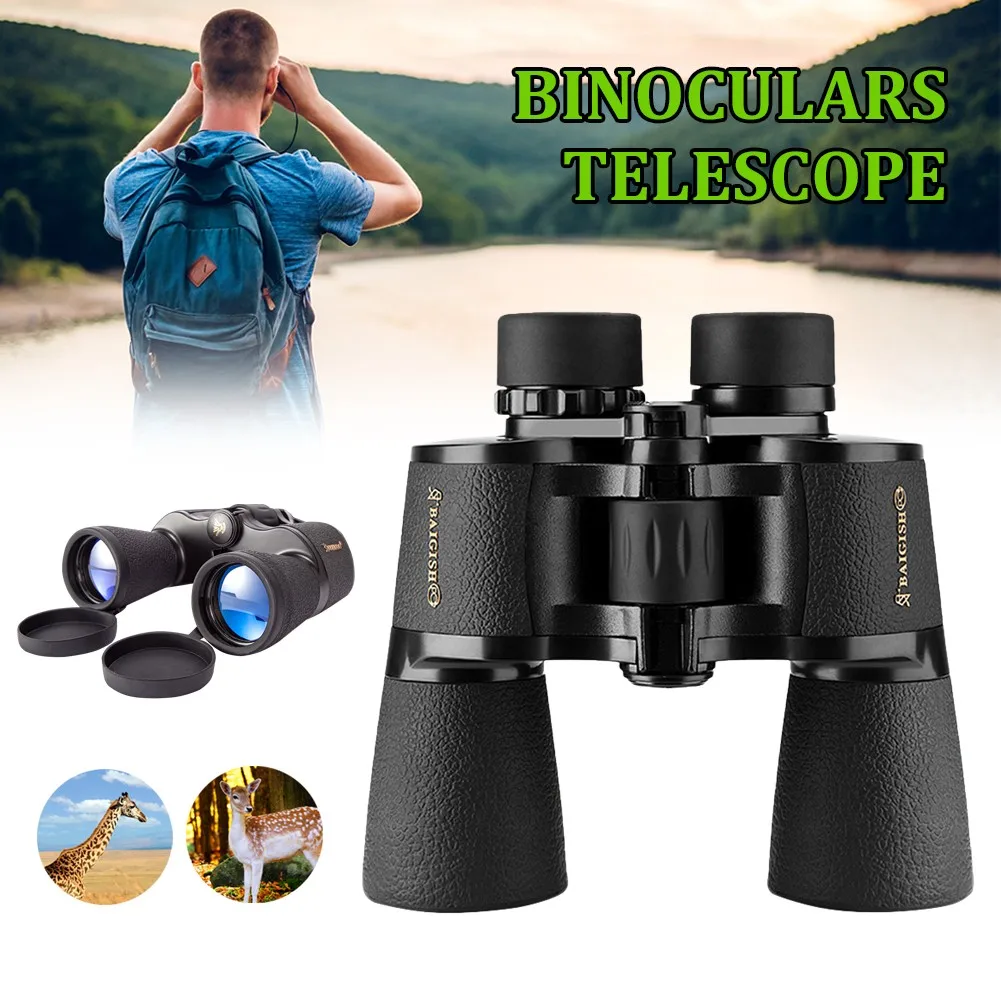 10x50 HD Binoculars Professional Portable Telescope Low Light Night Vision for Camping Hiking Outdoor Bird Watching Travel
10x50 HD Binoculars Professional Portable Telescope Low Light Night Vision for Camping Hiking Outdoor Bird Watching Travel