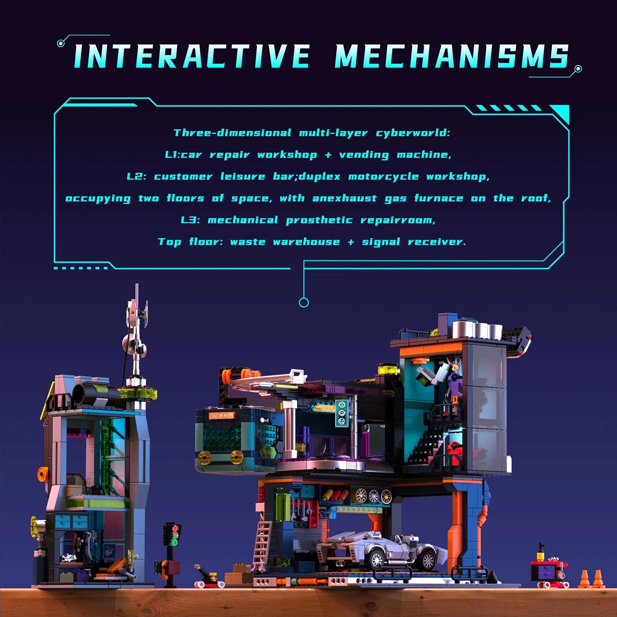 2098PCS Cyber Repair House Buildings Set,City Apartment Store Architecture Modular Building Block Assembly Model Kit,Adults Gift 2098PCS Cyber Repair House Buildings Set,City Apartment Store Architecture Modular Building Block Assembly Model Kit,Adults Gift