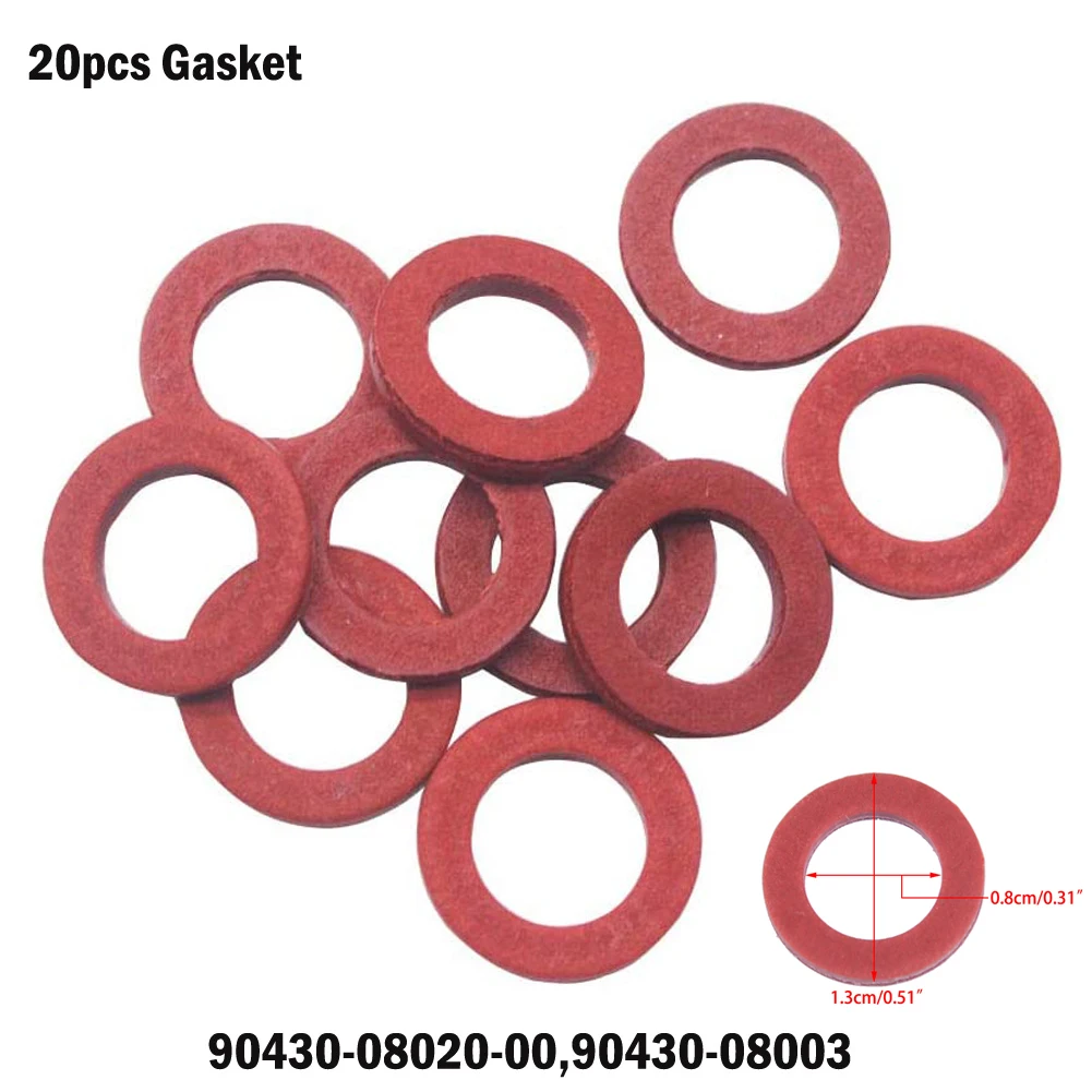 20pc FOR YMH Outboards Lower Unit Oil Drain Gaskets 90430-08020-00 90430-08003 Car Accessories Gear Oil Screw Red Gasket
20pc FOR YMH Outboards Lower Unit Oil Drain Gaskets 90430-08020-00 90430-08003 Car Accessories Gear Oil Screw Red Gasket