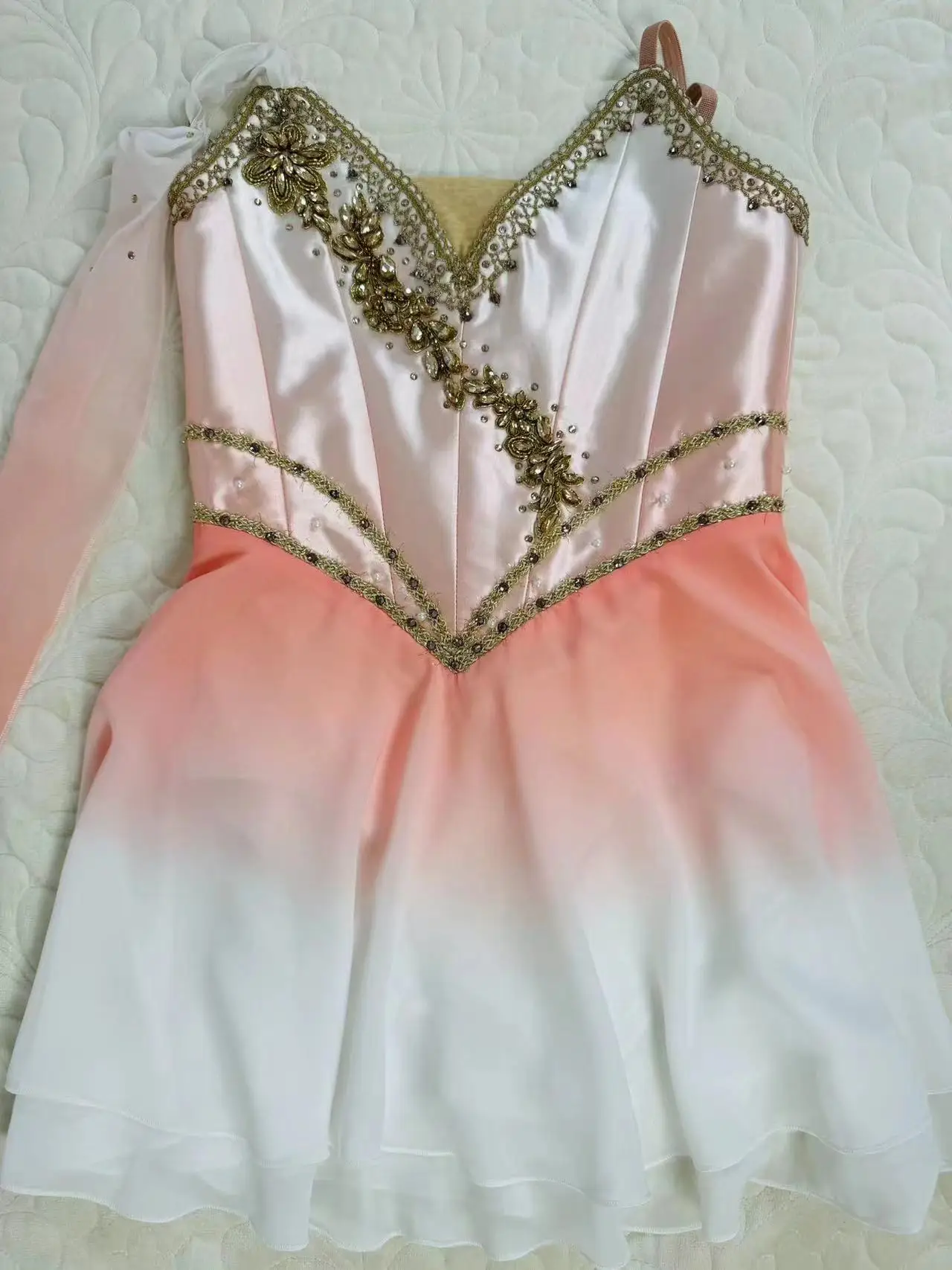 

2024 new magic charm tutu angel Cupid girl variation peach pink diamond ribbon short gauze skirt