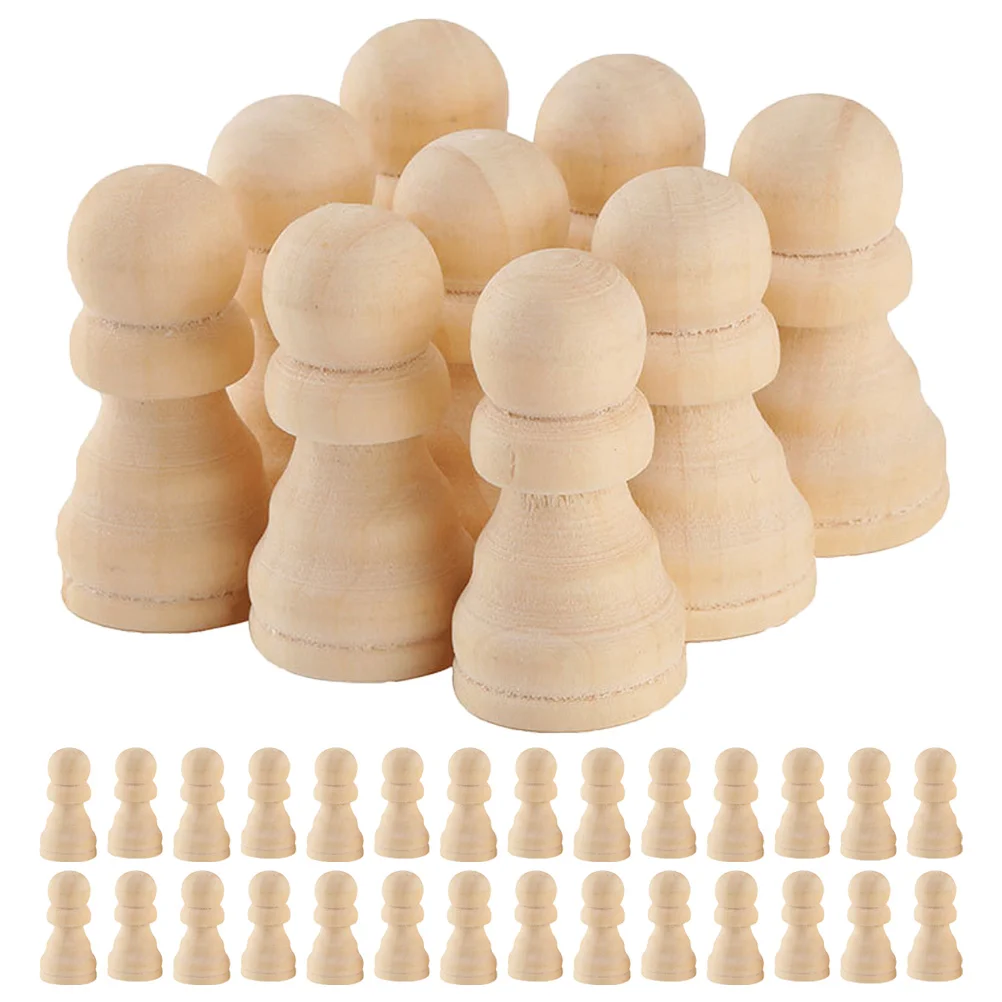 50pcs Wooden Chess Pieces Decors Wooden Unfinished Craft Chess Pieces Wooden Chess Pieces
50pcs Wooden Chess Pieces Decors Wooden Unfinished Craft Chess Pieces Wooden Chess Pieces