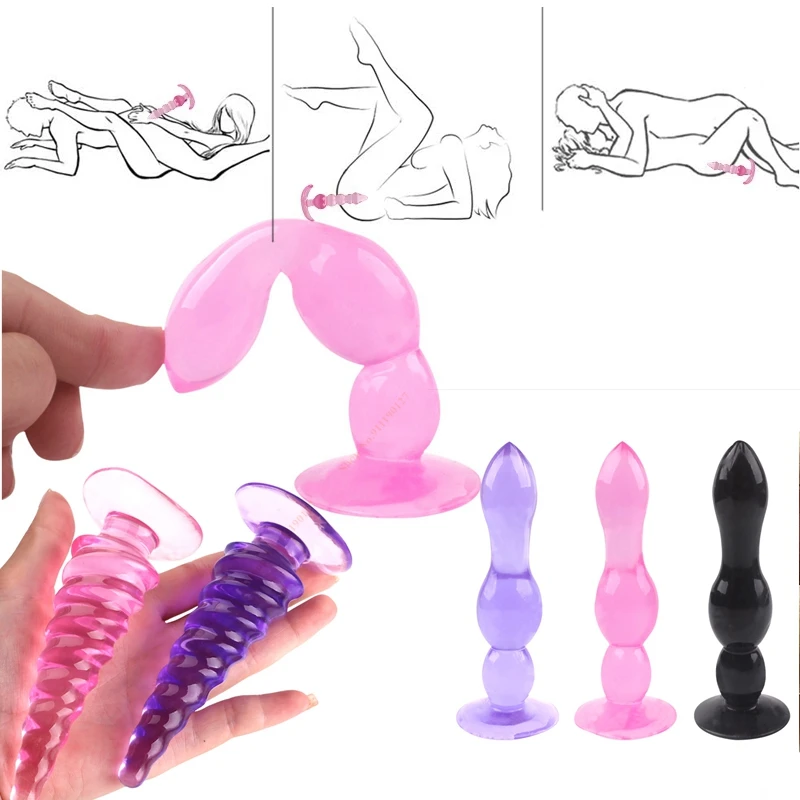 Godemiché Anal en Silicone sans vibrateur, masseur de Prostate pour homme, perles anales, prise de point G, godemichet Anal pour Masturbation, jouets sexuels pour Couple 2