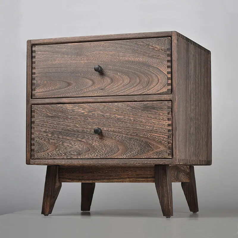 Solid wood minimalist retro bedroom bedside table, floor to ceiling storage cabinet
Solid wood minimalist retro bedroom bedside table, floor to ceiling storage cabinet