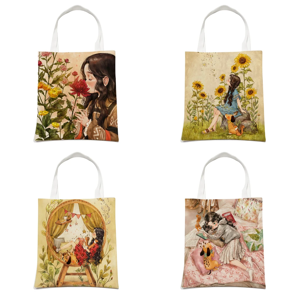 Cute Cartoon Girl Fashion Shopping Shoulder Bag 2 S573972e16c024c919415f76dae92cd0cO