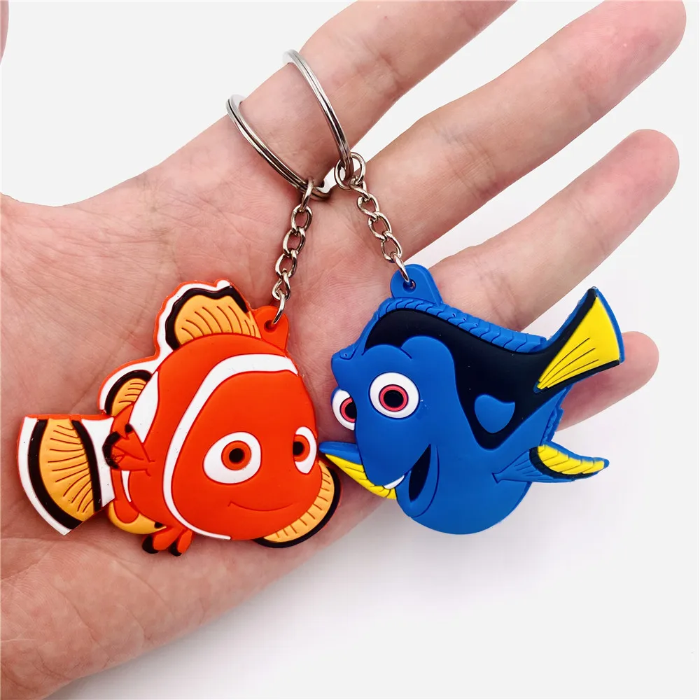 

Disney Cartoon Keychain Cute Finding Nemo Dory Nemo Double Sided Keyring Pendant Fashion Bag Accessories Car Key Chain
