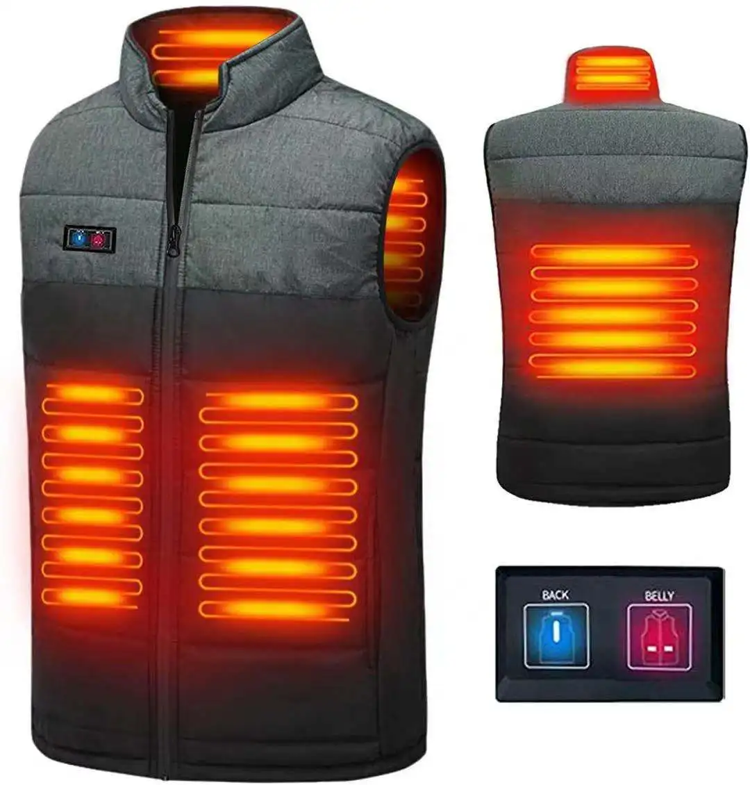 

USB Heating vest four-zone intelligent electric heating three-speed constant temperature nine-zone heating vest warm cotton coat