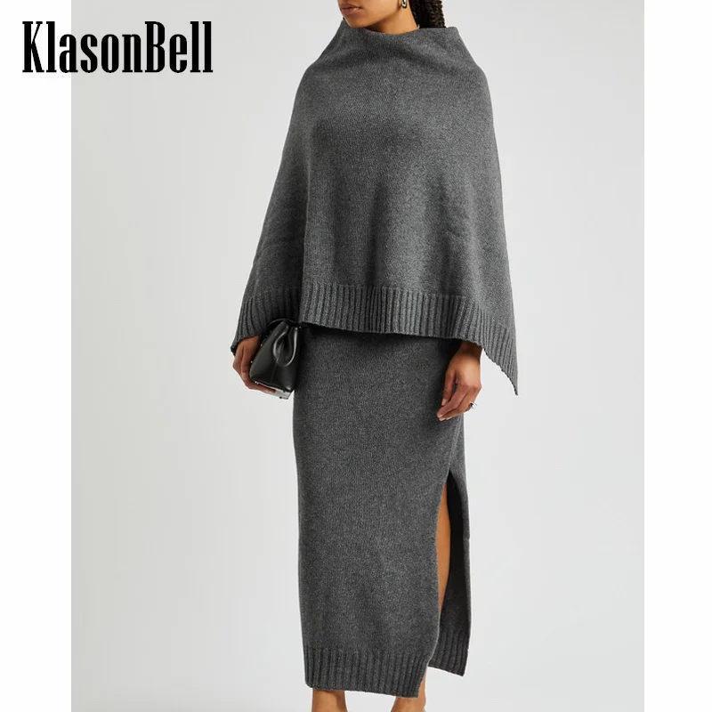 11.28 KlasonBell Grey Rabbit Hair Blend Knitted Temperament Elegant Metal Circle Buckle Wraps Maxi Dress Women's
11.28 KlasonBell Grey Rabbit Hair Blend Knitted Temperament Elegant Metal Circle Buckle Wraps Maxi Dress Women's
