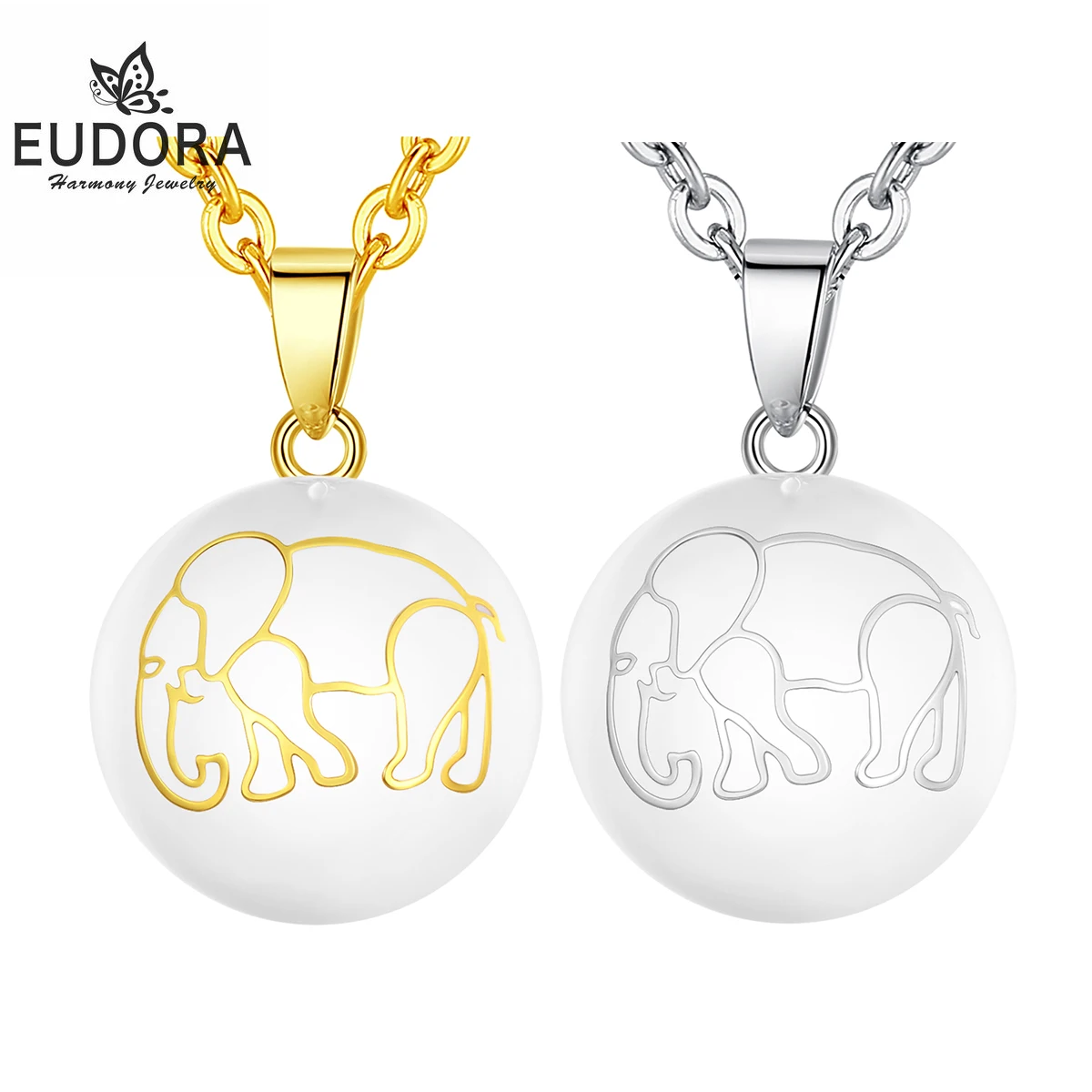 Eudora 20mm Harmony Ball Elephant Pendant Pregnancy Bola Angel Caller Baby Wishing Chime Ball Necklace Women Jewelry Baby Gift
Eudora 20mm Harmony Ball Elephant Pendant Pregnancy Bola Angel Caller Baby Wishing Chime Ball Necklace Women Jewelry Baby Gift