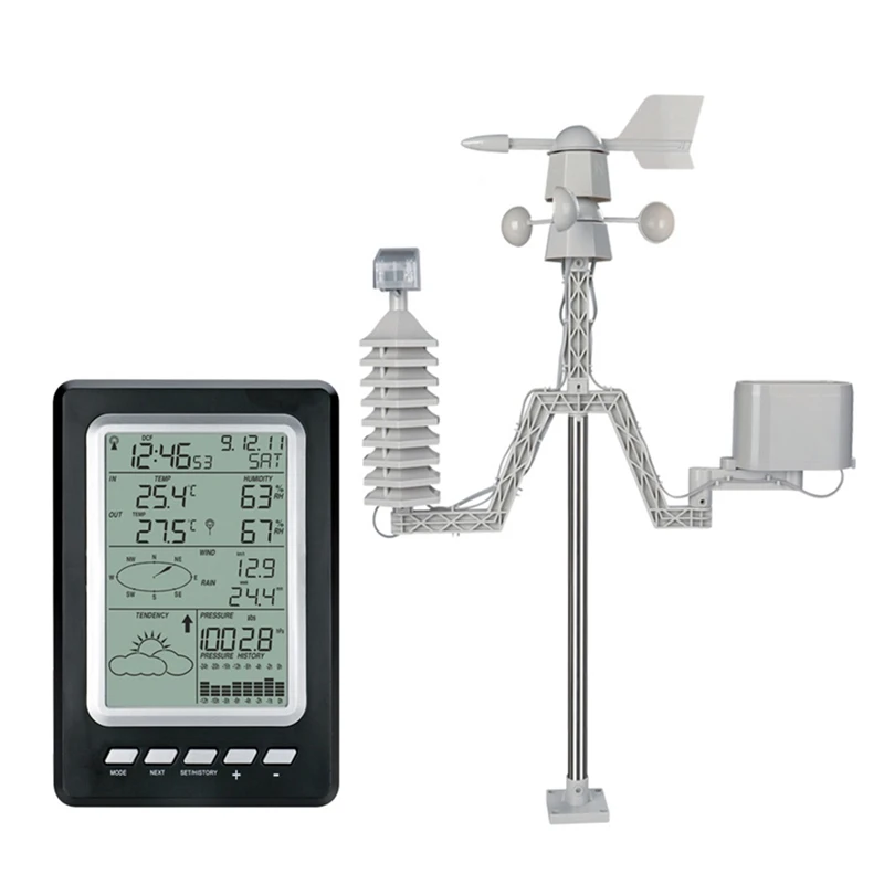

Portable Home Weather Station Solar Weather Station Screen Indoor Outdoor Temperature Humidity Meter Small Weather Forecast