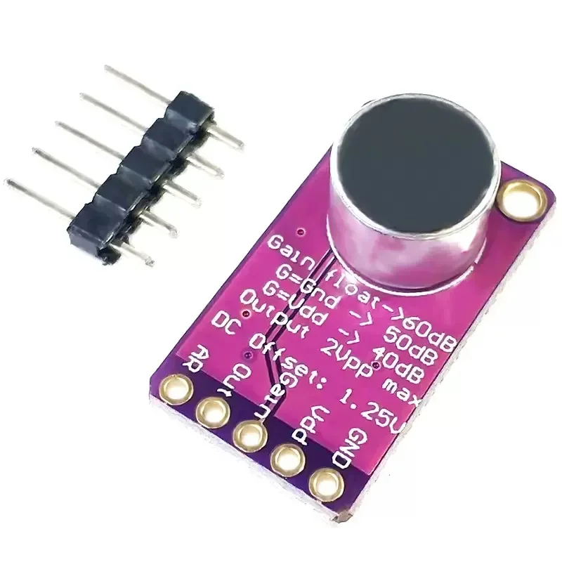 Микрофон MAX9814, плата с автоматическим управлением усилением для Arduino, с программируемым коэффициентом атаки и релиза, с низким уровнем громкости, 1 шт. 
Микрофон MAX9814, плата с автоматическим управлением усилением для Arduino, с программируемым коэффициентом атаки и релиза, с низким уровнем громкости, 1 шт.