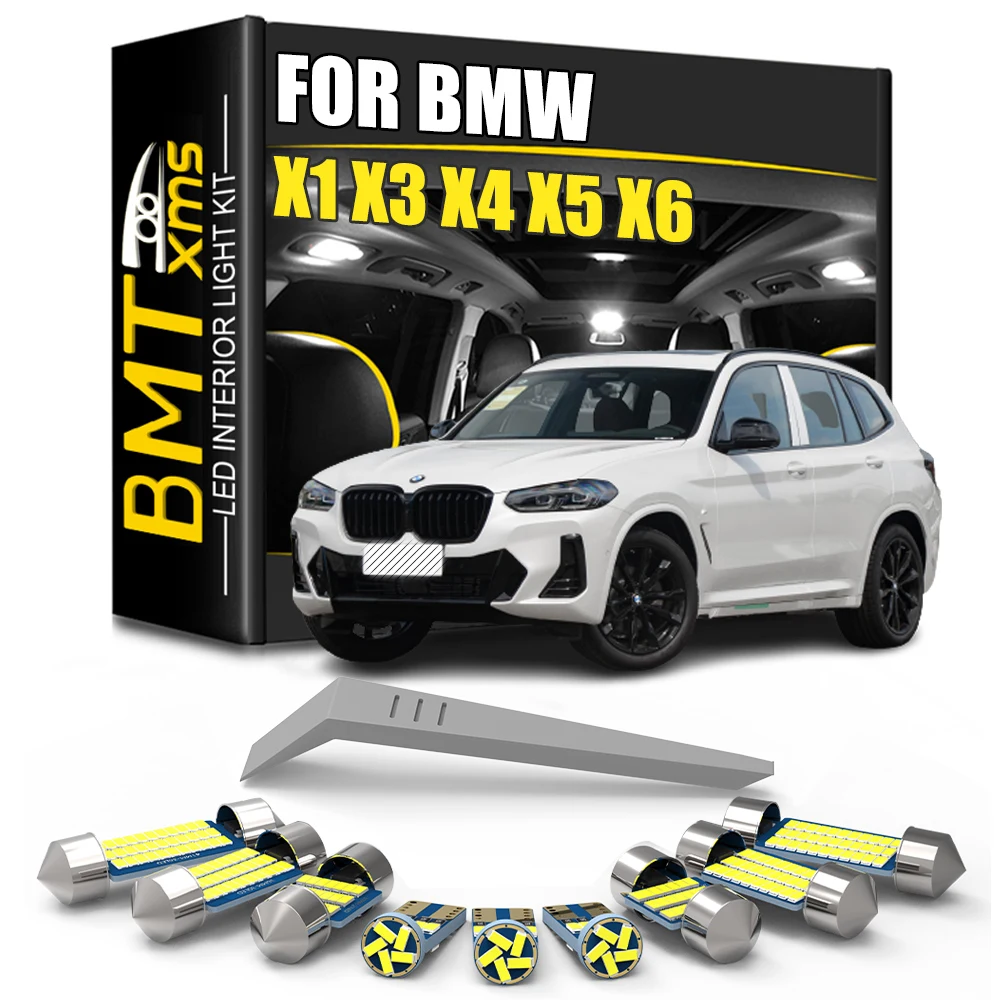 

BMTxms For BMW X1 E84 F48 X2 F39 X3 E83 F25 F26 X5 E53 E70 F15 F85 X6 E71 E72 LED Canbus Dome Trunk Interior Lights Accessories