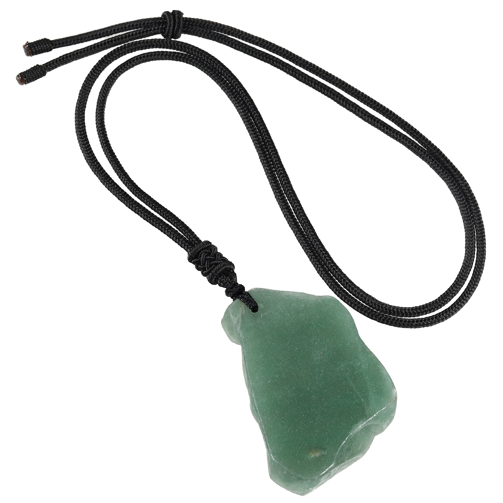

Natural Raw Green Aventurine Pendant Reiki Healing Irregular Gem Stone Necklace Adjustable Jewelry Unisex