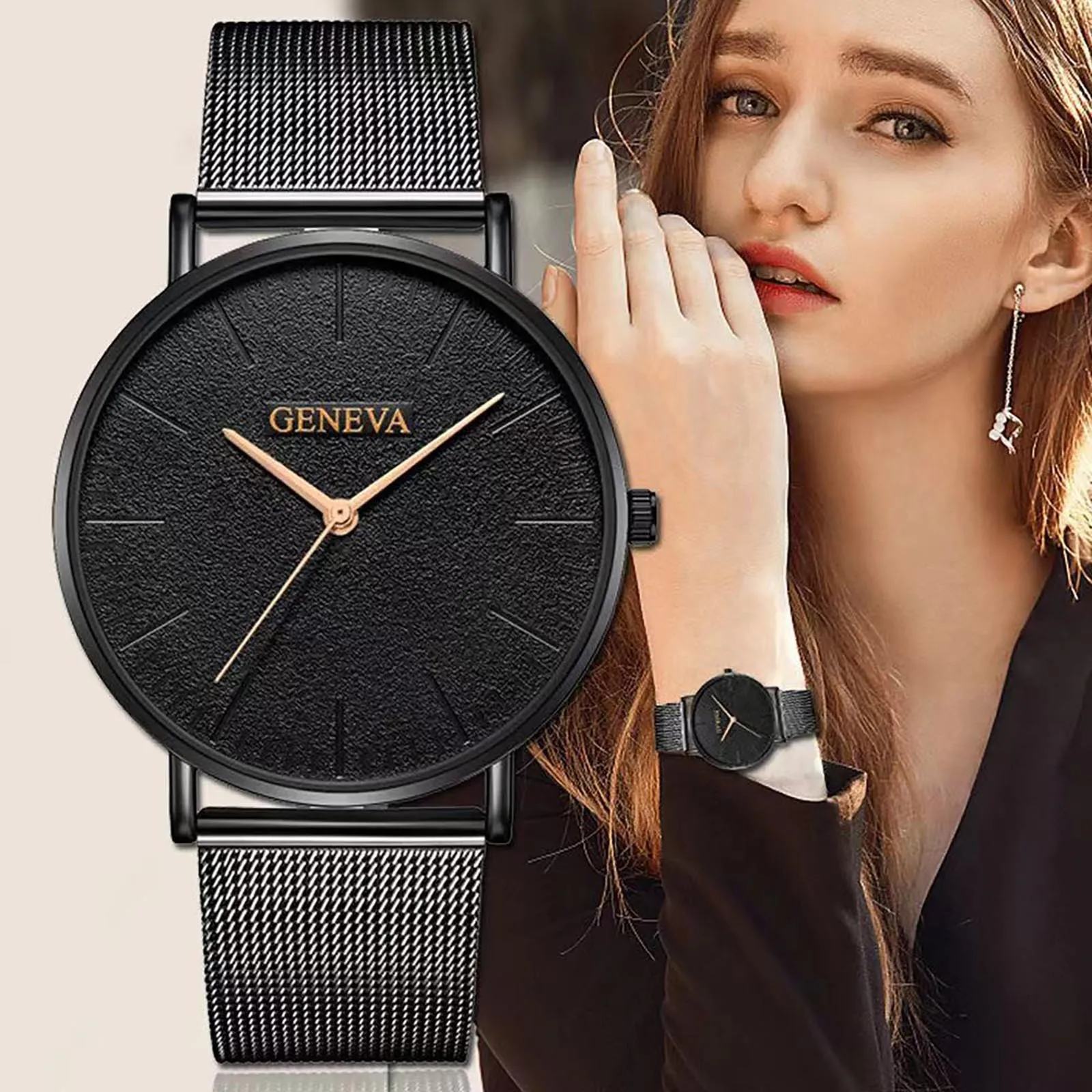 

Women Watch Rose Gold Montre Femme 2023 Mesh Belt Ultra-Thin Fashion Relojes Para Mujer Luxury Wrist Watches Reloj Muje