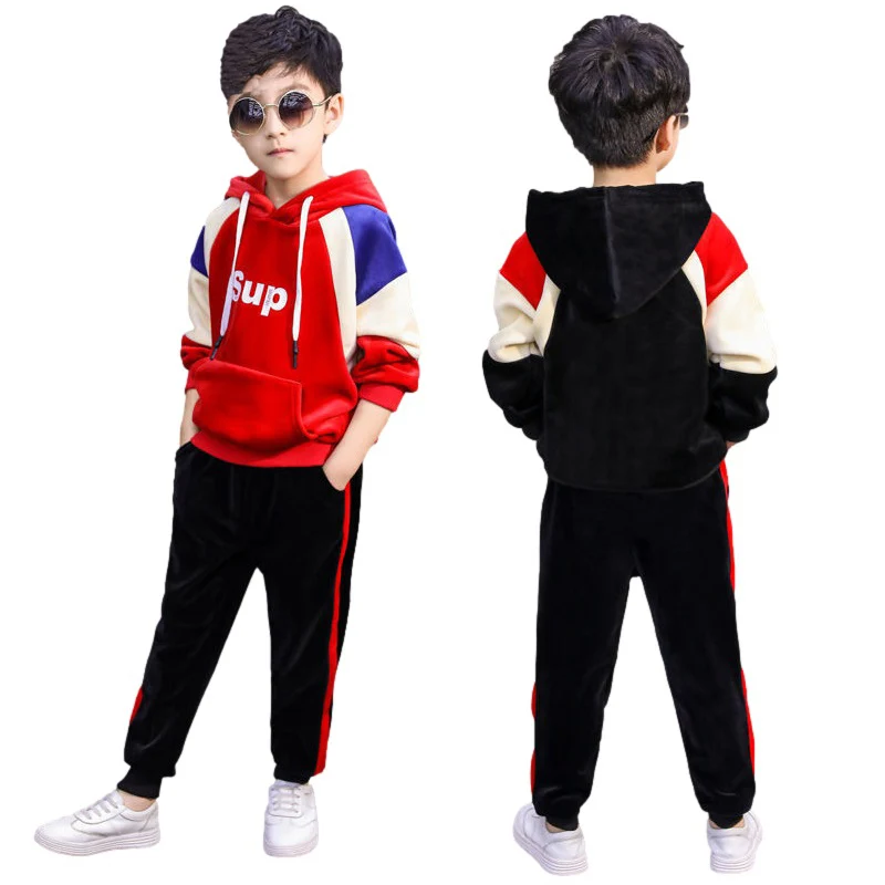 Autumn Winter Teenager Children's Clothes Sets for Boys Thick Warm Kids Sweatshirt Jacket Coat Pants for Sports Tracksuits 4-13Y 
Autumn Winter Teenager Children's Clothes Sets for Boys Thick Warm Kids Sweatshirt Jacket Coat Pants for Sports Tracksuits 4-13Y