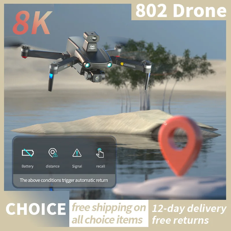 

S802 Drone Professional 3-axis Gimbal EIS Anti-shake GPS HD Dual Cameras Optical flow Positionin Long Battery Life WIFI RC FPV